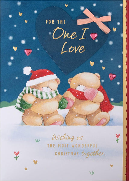 Hallmark Boxed Christmas Card for One I Love - Cute Forever Friends Winter Design, 25575201, Multicoloured