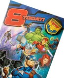 Marvel Avengers 8th Birthday Card with Badge