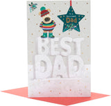 Boofle To A Brilliant Best Dad Cute Christmas Greeting Card