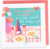 Kindred - Dreaming Of You And Food - Valentines Card