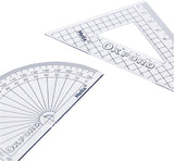 15cm Drafting Set | Compact Ruler, Set Square & Protractor for School & Technical Drawing