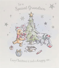 Disney Winnie the Pooh Grandson Christmas Card
