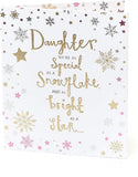 Daughter Christmas Greeting Card Embellished Special Xmas Cards
