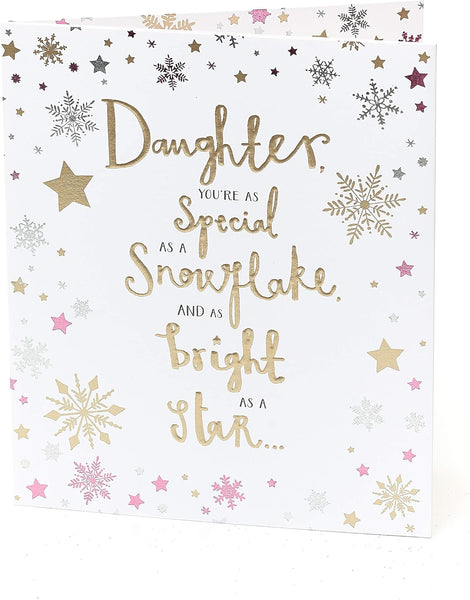Daughter Christmas Greeting Card Embellished Special Xmas Cards
