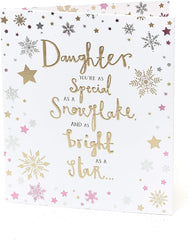 Daughter Christmas Greeting Card Embellished Special Xmas Cards