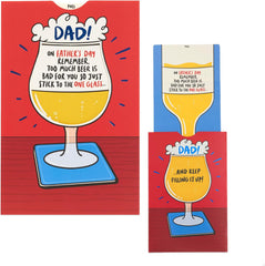 UK Greetings Father's Day Card for Dad - Interactive Beer Design