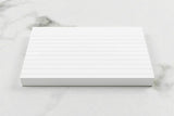 5x3" 100% Recycled Flash Cards - Lined (100 Cards) White