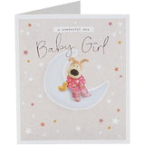 Boofle New Baby Girl Card for Friend/Couple - Cute Design