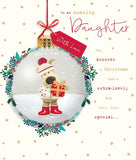 Boofle to an Amazing Daughter Beautiful Bauble Christmas Greeting Card 771147