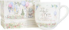 Tatty Teddy Luxury Bone China Mug in Satin Lined Box 40th Birthday Gift Signature Collection