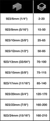 Rapesco 923/8mm & 12mm (1000pcs each) & 10mm (2000pcs)