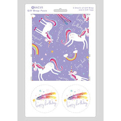Unicorn Wrapping Paper 2 Sheets & 2 Tags