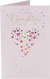Mini Hearts Design Daughter Birthday Card