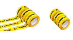5 Star Facilities Safety Distance Tape 48mm x 66m Roll (Pack of 6)