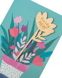 Mother's Day Card With Envelope - Bright Potted Plant Design, 149x229mm