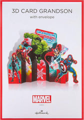 Marvel Avenger's Grandson;s Festive Fun Fit For a Hero 3D Card