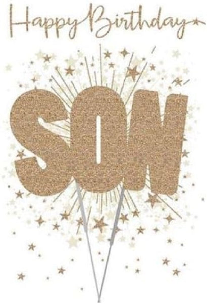 Sparklers & Stars Son Birthday Card
