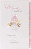 UK Greetings Mother's Day Card With Envelope - Cupcake Design, Pale