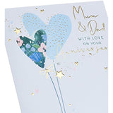 Pretty Hearts Design Mum & Dad Anniversary Card