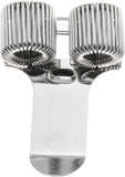 6 x Double Hole Metal Pen Holder With Pocket Clip