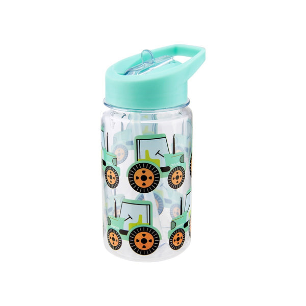 Sass & Belle Drink Up Tractor Water Bottle � 400ml BPA-Free Reusable Drink Container with Straw for Boys & Girls � Leakproof, Lightweight, Fun Design for School, Sports, Travel & Picnics
