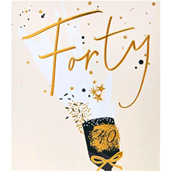 UK Greetings 40th Birthday Card - Happy 40th Birthday Card - Celebration Birthday Card, 737307-0-1, Multi