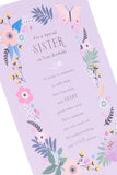 UK Greetings Birthday Card for Sister - Floral Border Design - Thinking of You Range