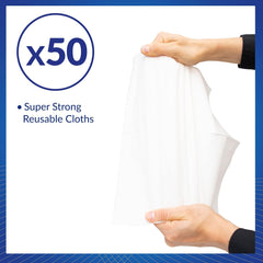 AF Safecloths General Use Absorbent Lint-free 340x320mm Ref SCH050 [Pack of 50], White