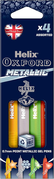 Metallic Colour Gel Pens - Pack of 4 | Shimmer Ink for Crafts, Notes & Cards