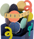 3D Birthday Card for Brother – Colourful Balloons & Bunting Design