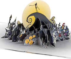 Hallmark Christmas Card, The Nightmare Before Christmas Card, 3D & Pop Up Card, With Gold Foil Details, Black, Navy
