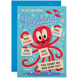 Hallmark Father's Day Card for Husband - Funny Octopus Design