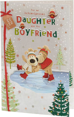 Boofle Ice Skating Daughter & Boyfriend Christmas Card
