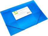 Q-Connect Elasticated Folder 3 Flap A4 Blue
