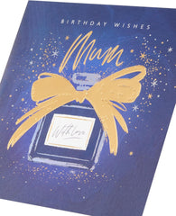 UK Greetings Birthday Card for Mum - Blue & Gold Design
