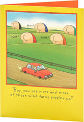Funny Wind Farms Birthday Card
