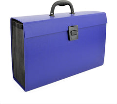 Rapesco 1553 19-Part Expanding Box File Document Organiser, A4+ Expanding Folder with Tabs, Blue
