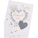 Birthday Card For Fiance Cute Design With Heart and Stars