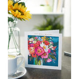 Floral Painted Get Well Soon Card