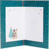 Boofles Standing Outside the House Mam & Dad Christmas Card