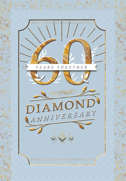 Elegant 60th Diamond Anniversary Card – 60 Years Together Celebration