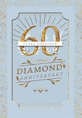Elegant 60th Diamond Anniversary Card – 60 Years Together Celebration