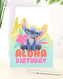 Disney Lilo & Stitch Birthday Card – Fun & Vibrant Greeting for Disney Fans