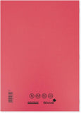 Silvine A4 Exercise Book - Red. Ruled 10mm Squares, 80 Pages