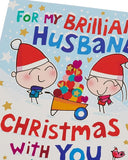 Cartoon Couple and Scene Christmas Card