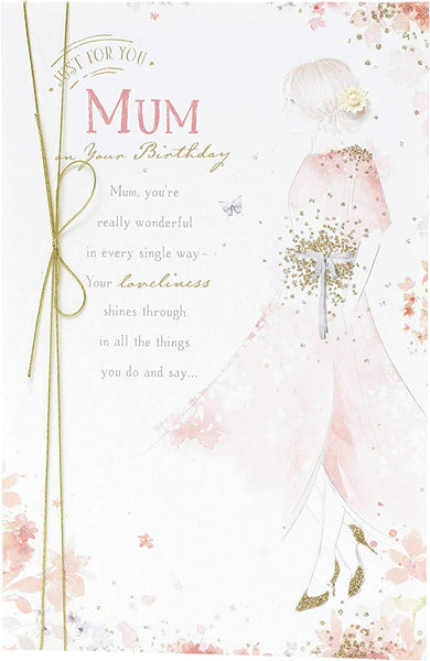 Birthday Card for Amazing Mum with Ribbon