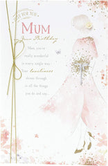 Birthday Card for Amazing Mum with Ribbon