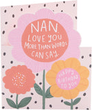 UK Greetings Birthday Card for Nan - Bright Flowers Design
