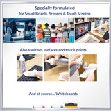 AF Anti-bac+ Sanitising Smart Board/Whiteboard & Surface Cleaning Spray For Enamel Whiteboards Ink Removal, Desks, Door handles, Gym Equipment and more. 250ml Pump Spray Bottle.