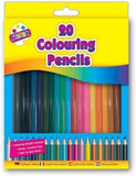 20 Full Size Colouring Pencils | Bright Colour Pencils for Art, School & Crafts